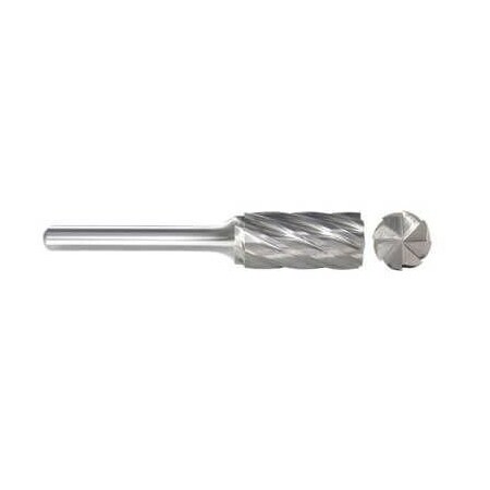 Morse Carbide Burr, Series 5970, 12 Head Dia, 1 Length of Cut, Cylindricalwith End Cut Shape SB Hea 59524